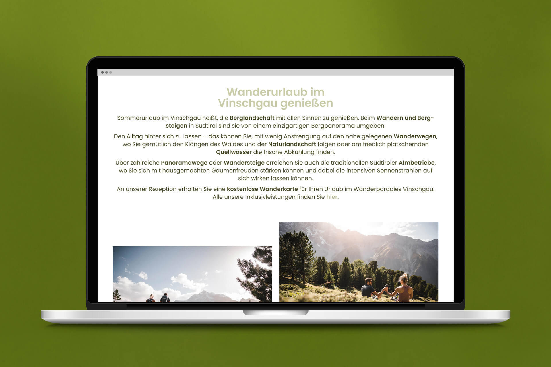 Genusshotel Panorama > Webseite